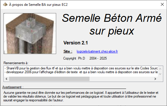 logiciel semelle Béton armé
